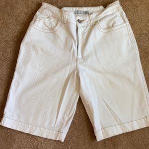 Chico’s Platinum White Denim shorts